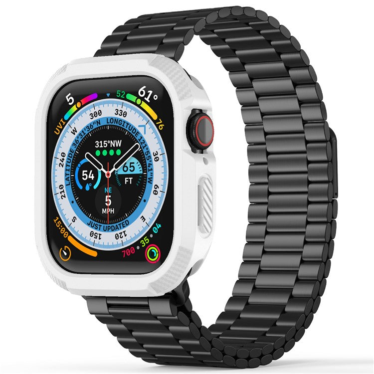 For Apple Watch Series 10 42mm Protective Cover Rugged TPU Watch Case - White