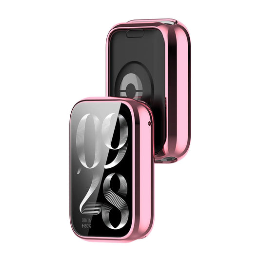 For Xiaomi Smart Band 8 Pro ENKAY Hat-Prince TPU Watch Case Electroplating Watch Cover with Screen Protector - Pink