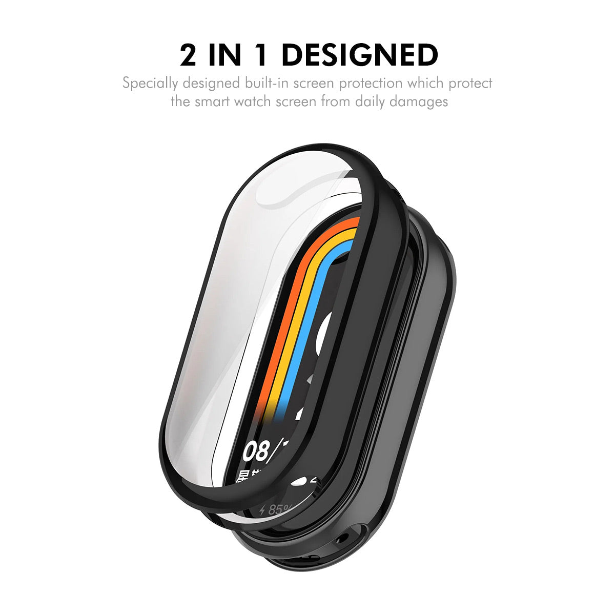 For Xiaomi Smart Band 9 / 9 NFC ENKAY Hat-Prince TPU Watch Case Electroplating Watch Cover with Screen Protector - Dark Green