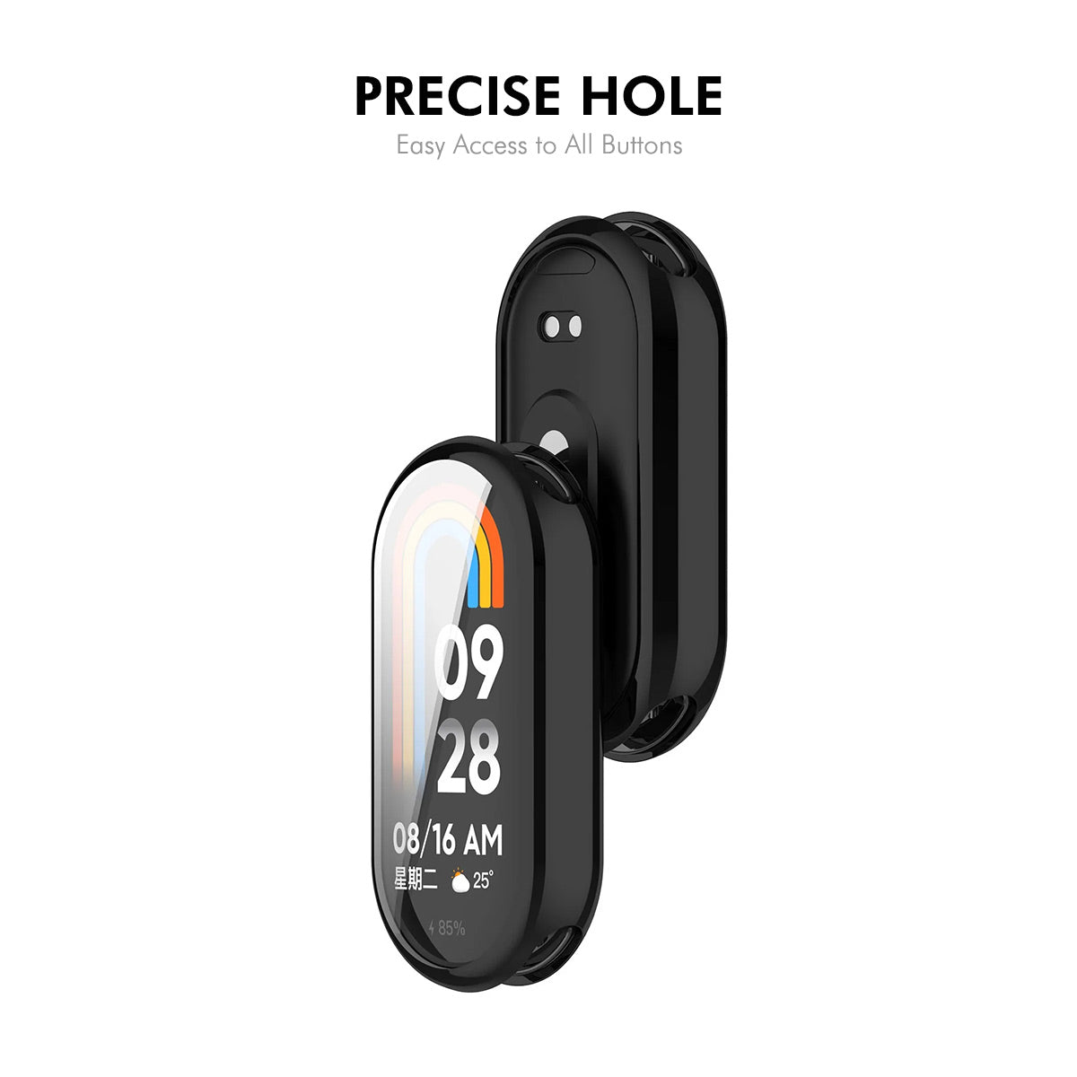 For Xiaomi Smart Band 9 / 9 NFC ENKAY Hat-Prince TPU Watch Case Electroplating Watch Cover with Screen Protector - Dark Green