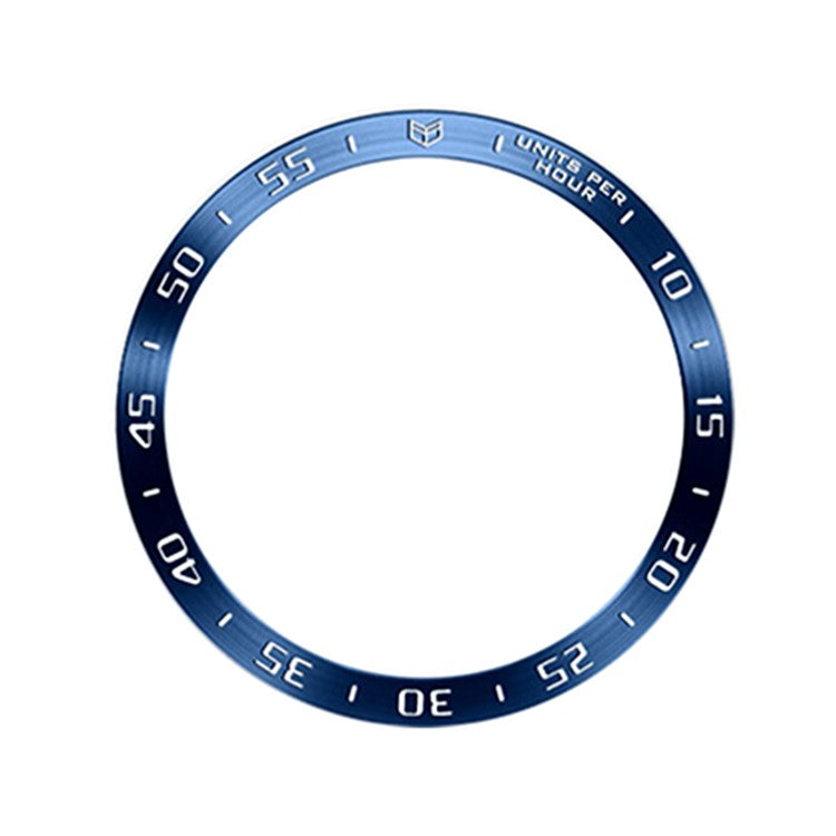 For Samsung Galaxy Watch7 40mm Watch Bezel Ring Metal Dial Bezel Adhesive Frame Ring Cover - Style A / Blue