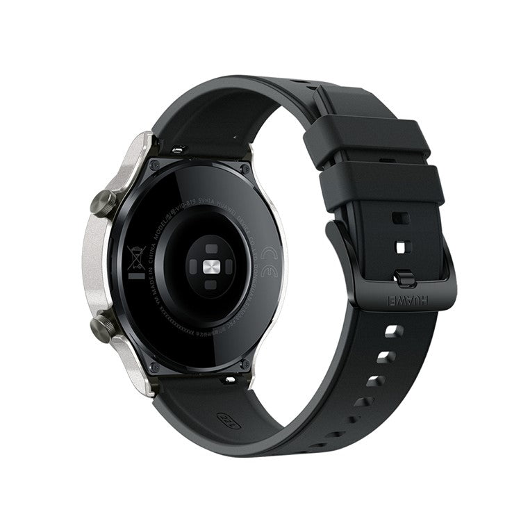Rubberized PC Case Frame with Tempered Glass Screen Protector for Huawei Watch GT 2 Pro - Silver