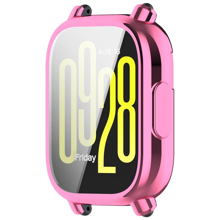For Xiaomi Redmi Watch 5 Lite Case Electroplating Soft TPU Protective Watch Frame Cover - Pink