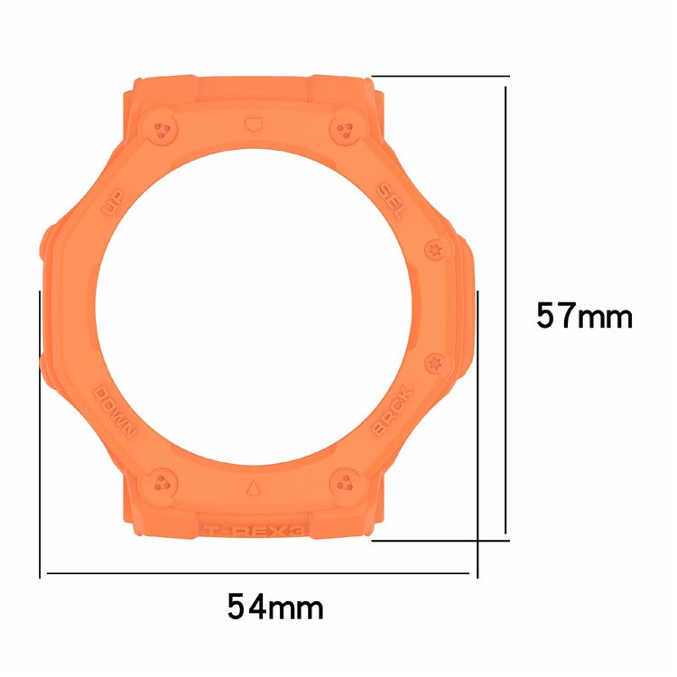 For Huami Amazfit T-Rex 3 TPU Watch Case Anti-Scratch Hollow Watch Frame Cover - Ivory White