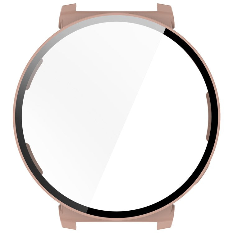 For Huawei Watch GT 5 Pro 42mm PC Cover Watch Frame Case with Tempered Glass Screen Film - Pink