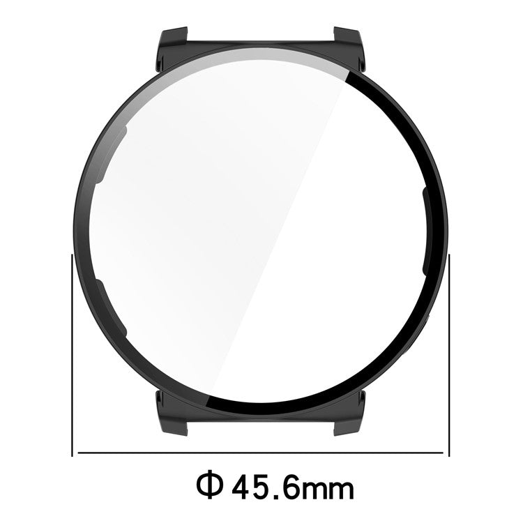 For Huawei Watch GT 5 Pro 42mm PC Cover Watch Frame Case with Tempered Glass Screen Film - Pink