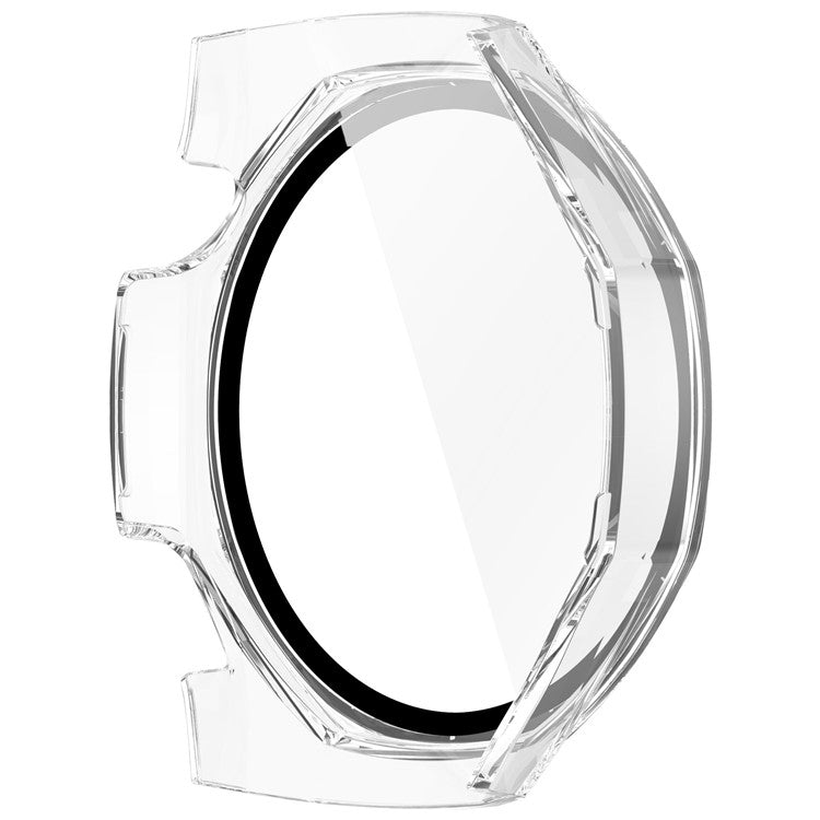 For Huawei Watch GT 5 Pro 46mm PC Cover Scale Design Watch Case Cover with Tempered Glass Screen Film - Transparent