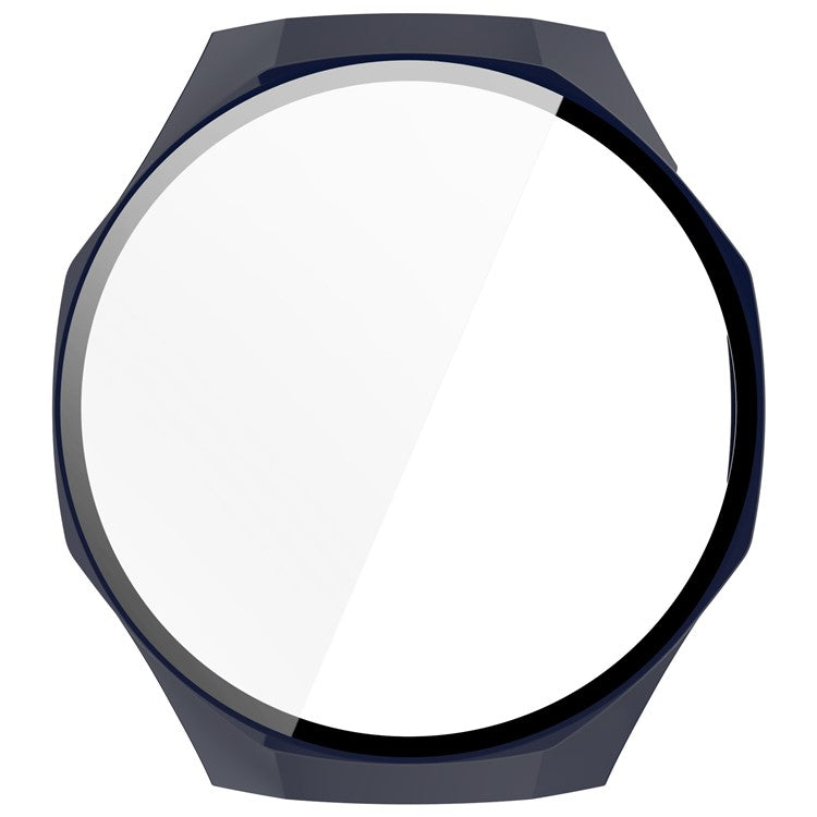 For Huawei Watch GT 5 Pro 46mm PC Cover Watch Case Cover with Tempered Glass Screen Film - Dark Blue