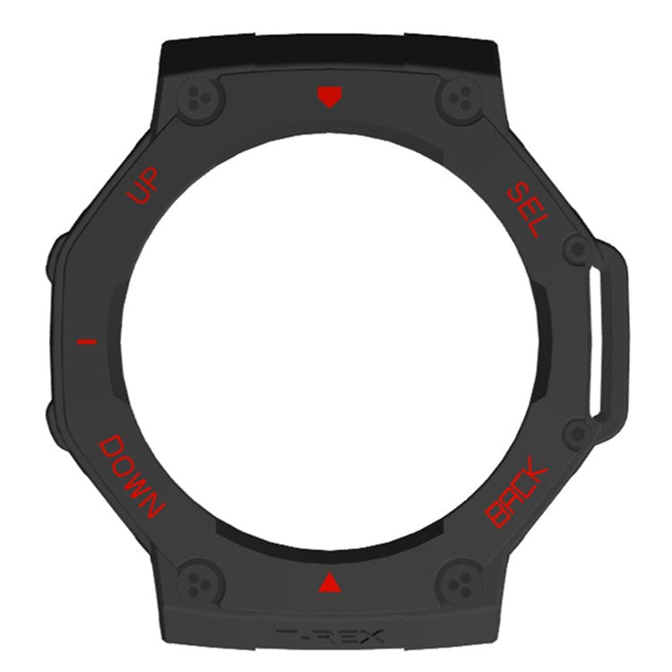 For Huami Amazfit T-Rex 3 Watch Case Drop-Proof Hard PC Protective Cover - Black / Red