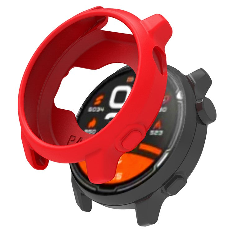 For Coros Pace 2 Watch Case Cover Shockproof Soft Silicone Protective Cover - Red