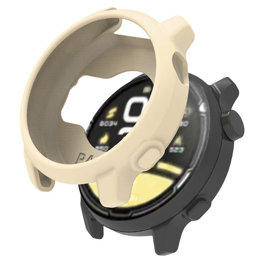 For Coros Pace 2 Watch Case Cover Shockproof Soft Silicone Protective Cover - Light Yellow