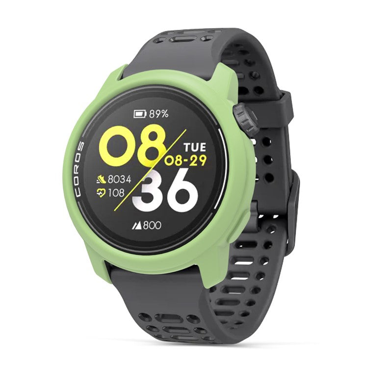 For Coros Pace 3 Watch Case Cover Shockproof Soft Silicone Protective Cover - Matcha Green
