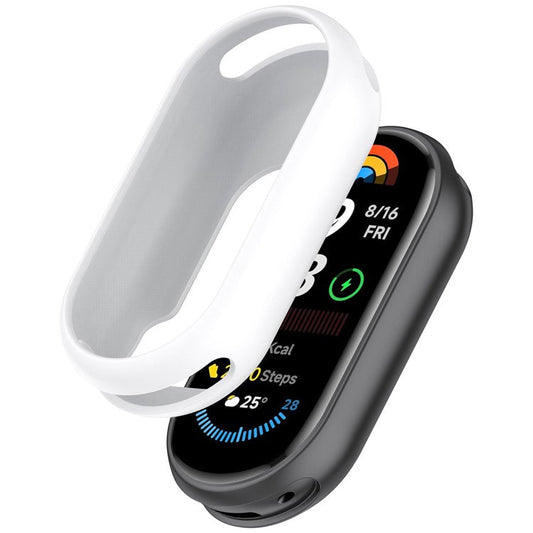 Silicone Watch Case for Xiaomi Smart Band 9 / 9 NFC / 9 Ceramic Edition / 8 / 8 NFC Watch Frame Cover - White