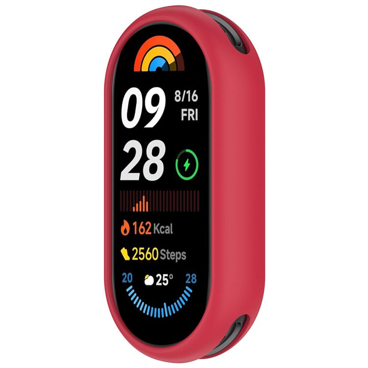 Silicone Watch Case for Xiaomi Smart Band 9 / 9 NFC / 9 Ceramic Edition / 8 / 8 NFC Watch Frame Cover - Rose