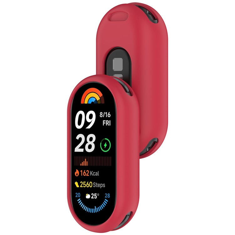 Silicone Watch Case for Xiaomi Smart Band 9 / 9 NFC / 9 Ceramic Edition / 8 / 8 NFC Watch Frame Cover - Rose
