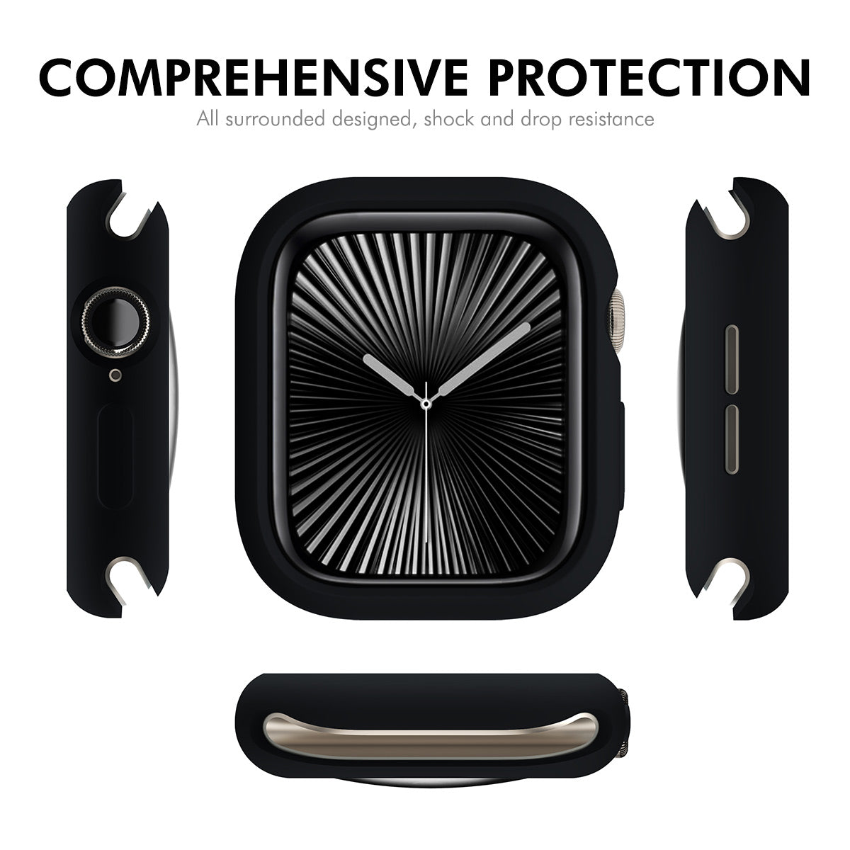 For Apple Watch Series 10 42mm ENKAY HAT PRINCE Candy Color TPU Watch Case Shockproof Cover - Purple