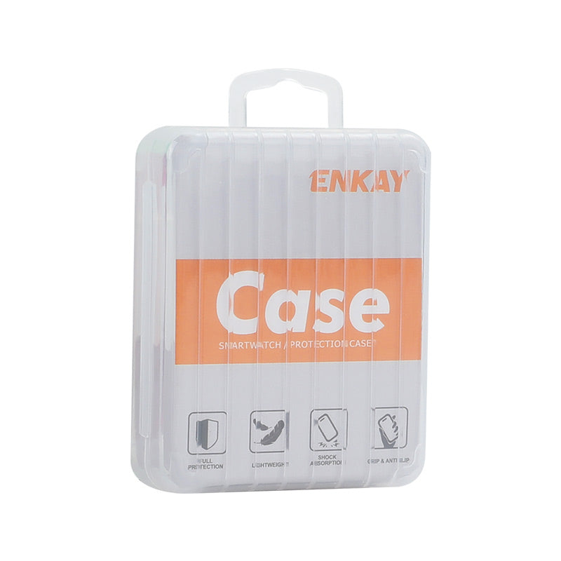 For Apple Watch Series 10 42mm ENKAY HAT PRINCE Solid Color PC Watch Case Shockproof Cover - Light Blue