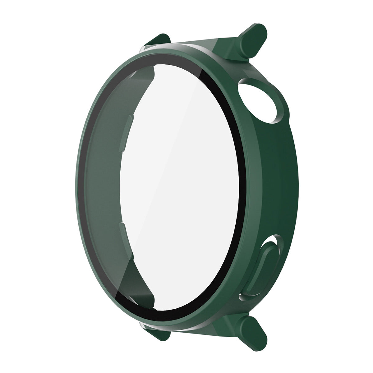 For Huawei Watch GT 5 Pro 42mm ENKAY Hat-Prince 2-in-1 Rubberized Hard PC Frame with 9H Tempered Glass Screen Protector - Dark Green