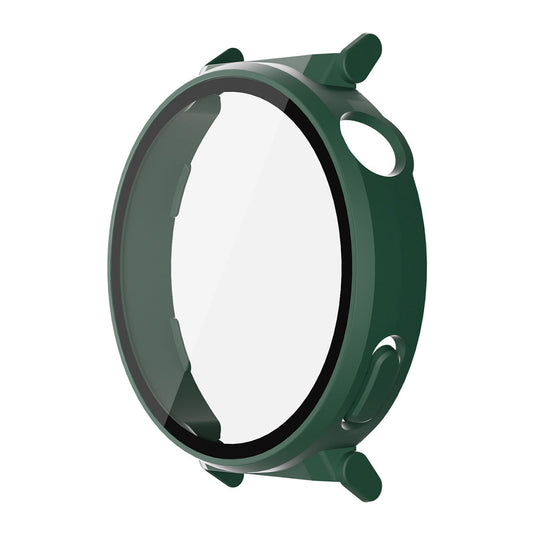 For Huawei Watch GT 5 Pro 42mm ENKAY Hat-Prince 2-in-1 Rubberized Hard PC Frame with 9H Tempered Glass Screen Protector - Dark Green