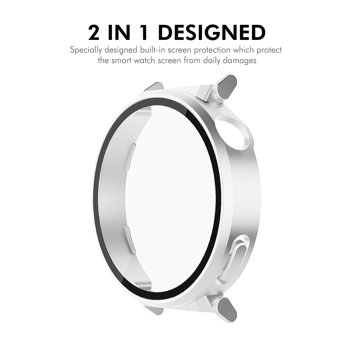 For Huawei Watch GT 5 Pro 42mm ENKAY Hat-Prince 2-in-1 Rubberized Hard PC Frame with 9H Tempered Glass Screen Protector - Dark Green