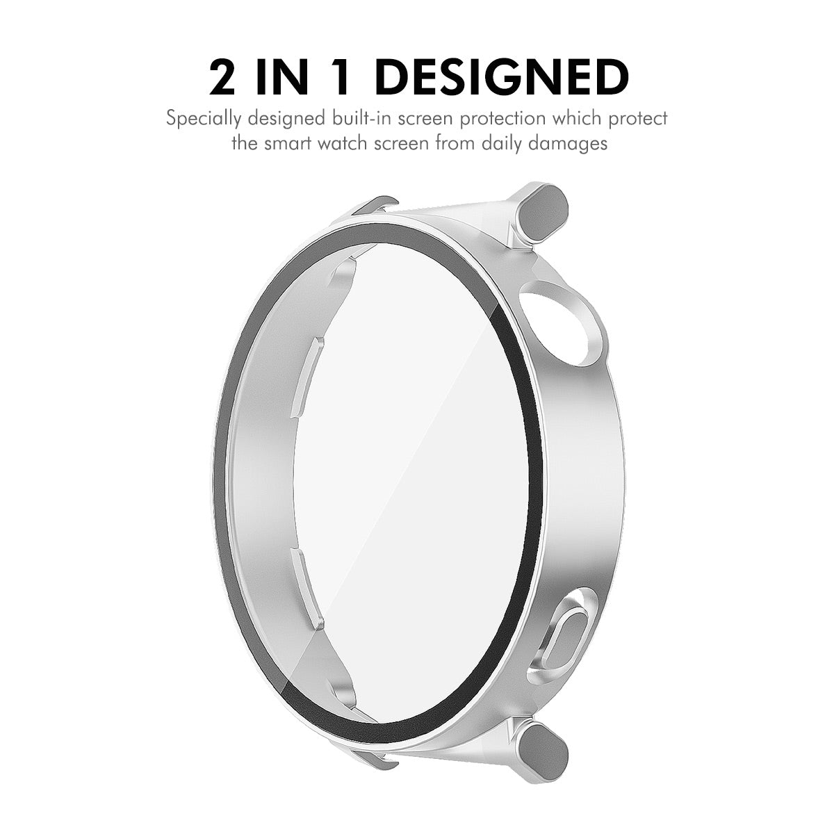 For Huawei Watch GT 5 41mm ENKAY Hat-Prince 2-in-1 Rubberized Hard PC Frame with 9H Tempered Glass Screen Protector - Pink