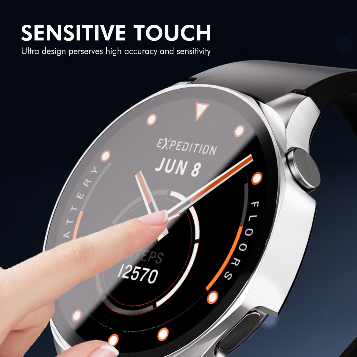 For Huawei Watch GT 5 41mm ENKAY Hat-Prince 2-in-1 Rubberized Hard PC Frame with 9H Tempered Glass Screen Protector - Pink