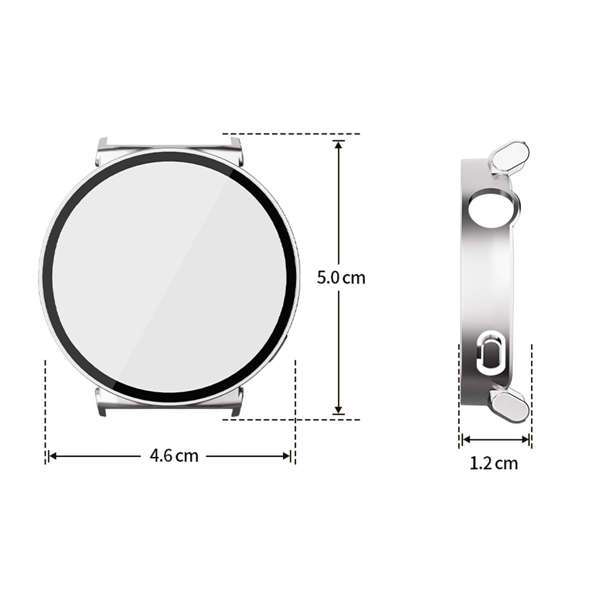 For Huawei Watch GT 5 41mm ENKAY Hat-Prince 2-in-1 Rubberized Hard PC Frame with 9H Tempered Glass Screen Protector - Pink