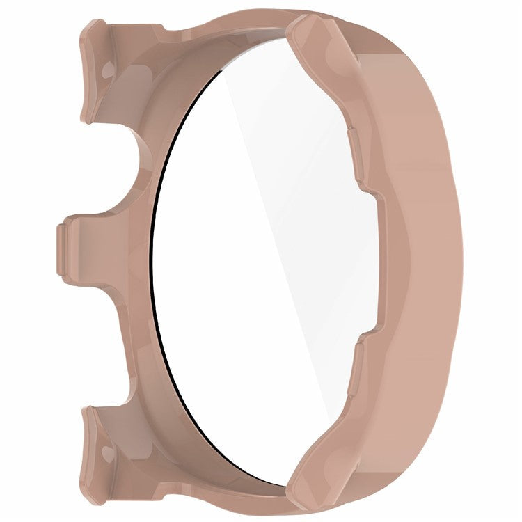 For Keep Watch Pilot 1 Watch Case Protective Hard PC Cover with Tempered Glass Film - Pink