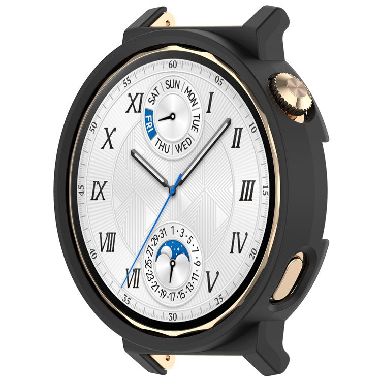 For Huawei Watch GT 5 Pro 42mm Protective Case Hollow-Out PC Watch Frame Cover - Black