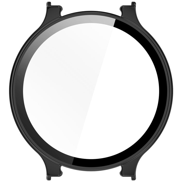 For Garmin Lily 2 Active Watch Case Protective Hard PC Cover with Tempered Glass Film - Black