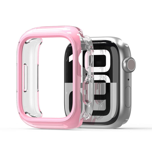 For Apple Watch Series 8 45mm / Apple Watch Series 9 45mm / Apple Watch Series 7 45mm DUX DUCIS Camo Series Watch Case PC+TPU Watch Cover Protector - Pink