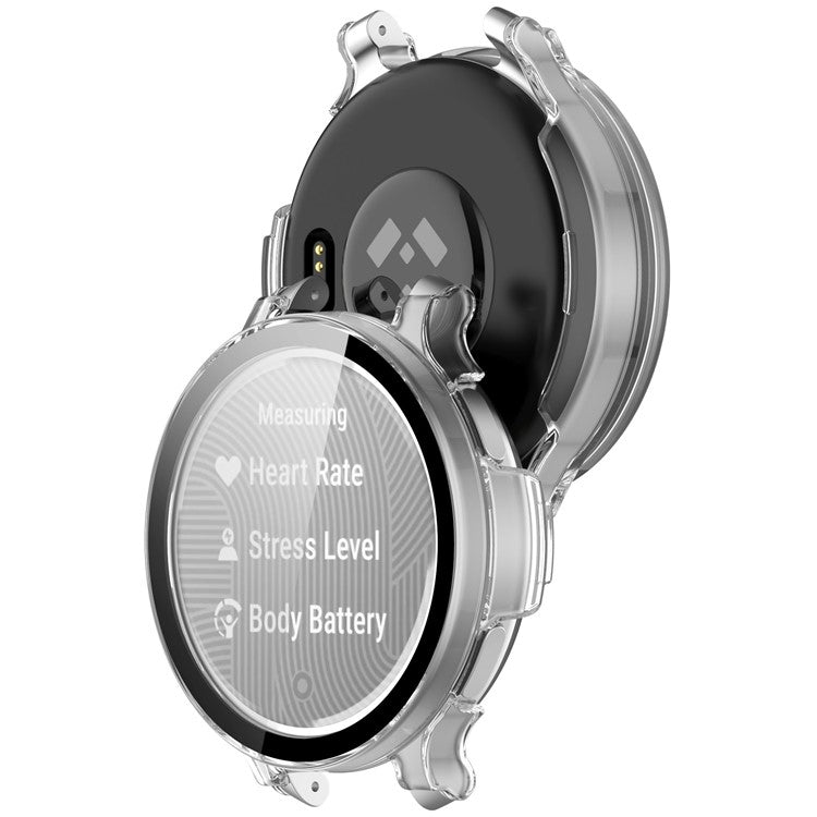 For Garmin Lily 2 Active / Lily 2 Protective Case PC Watch Cover with Screen Film - Transparent