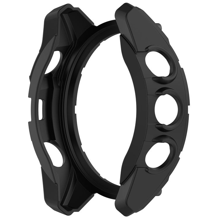 For Garmin Fenix 8 Solar 47mm Watch Case Quick Release Soft TPU Watch Cover - Black / Red