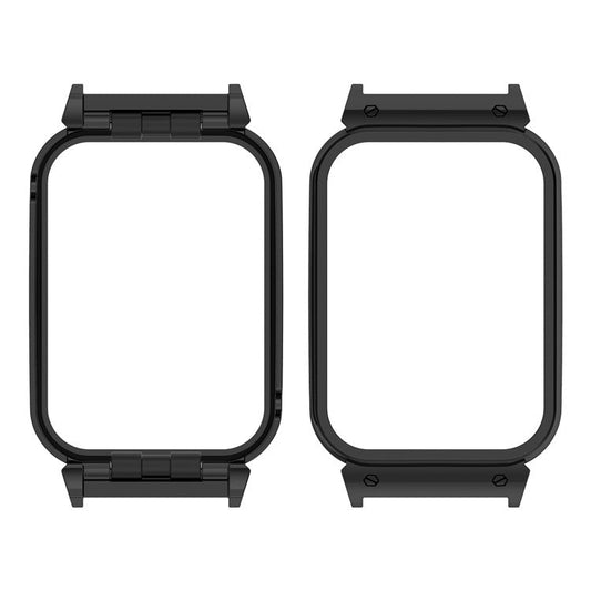 For Xiaomi Smart Band 9 Pro Smart Watch Metal Frame Watch Case Protective Cover - Black
