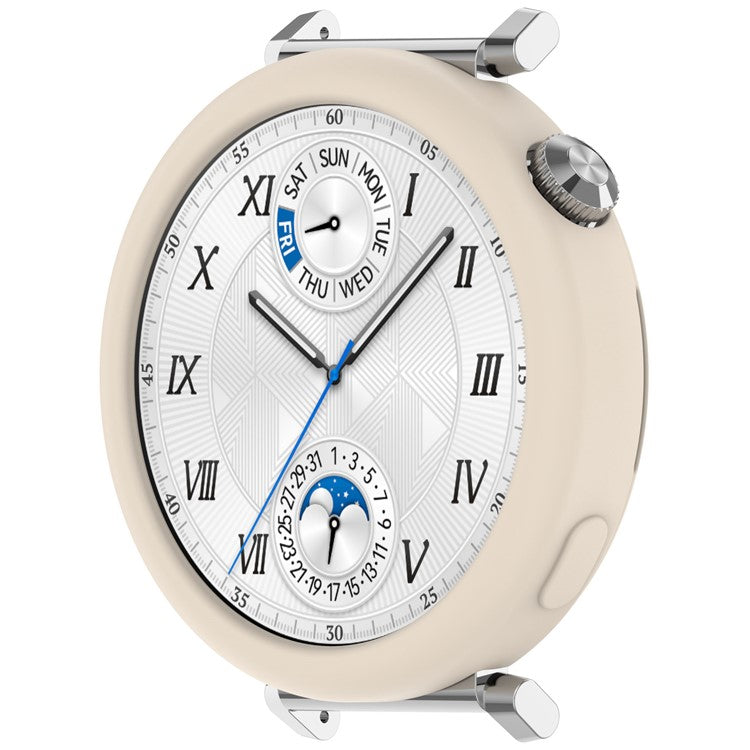 For Huawei Watch GT 5 41mm / Watch GT 4 41mm Case Soft Silicone Protective Frame Cover - Ivory White