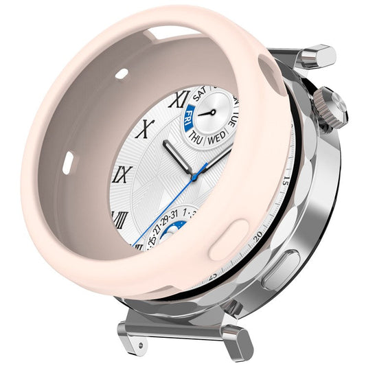 For Huawei Watch GT 5 Pro 42mm Case Soft Silicone Protective Frame Cover - Pink