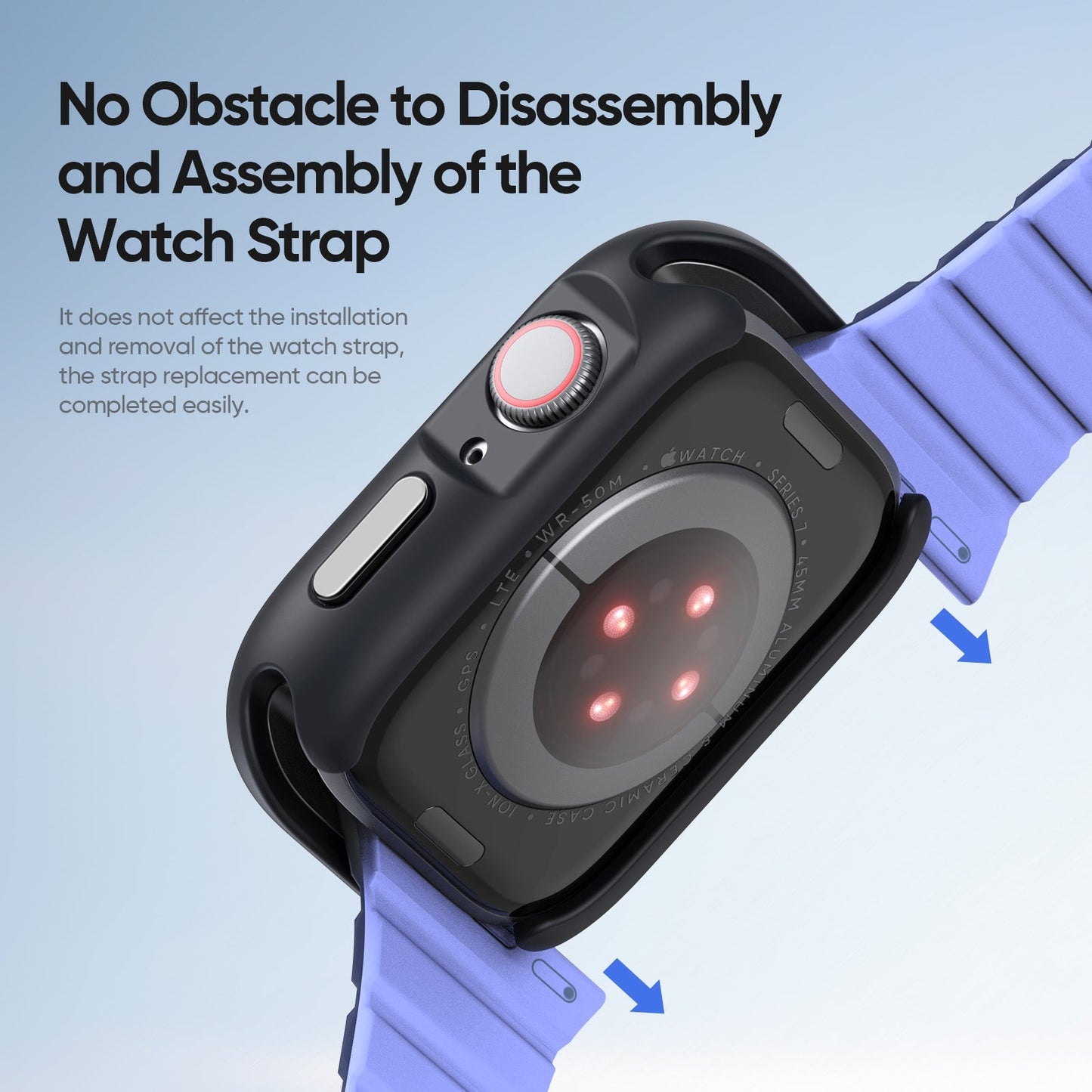 For Apple Watch Series 10 46mm Case DUX DUCIS Bamo Series Watch Cover Shockproof Smartwatch Protector - Midnight Green