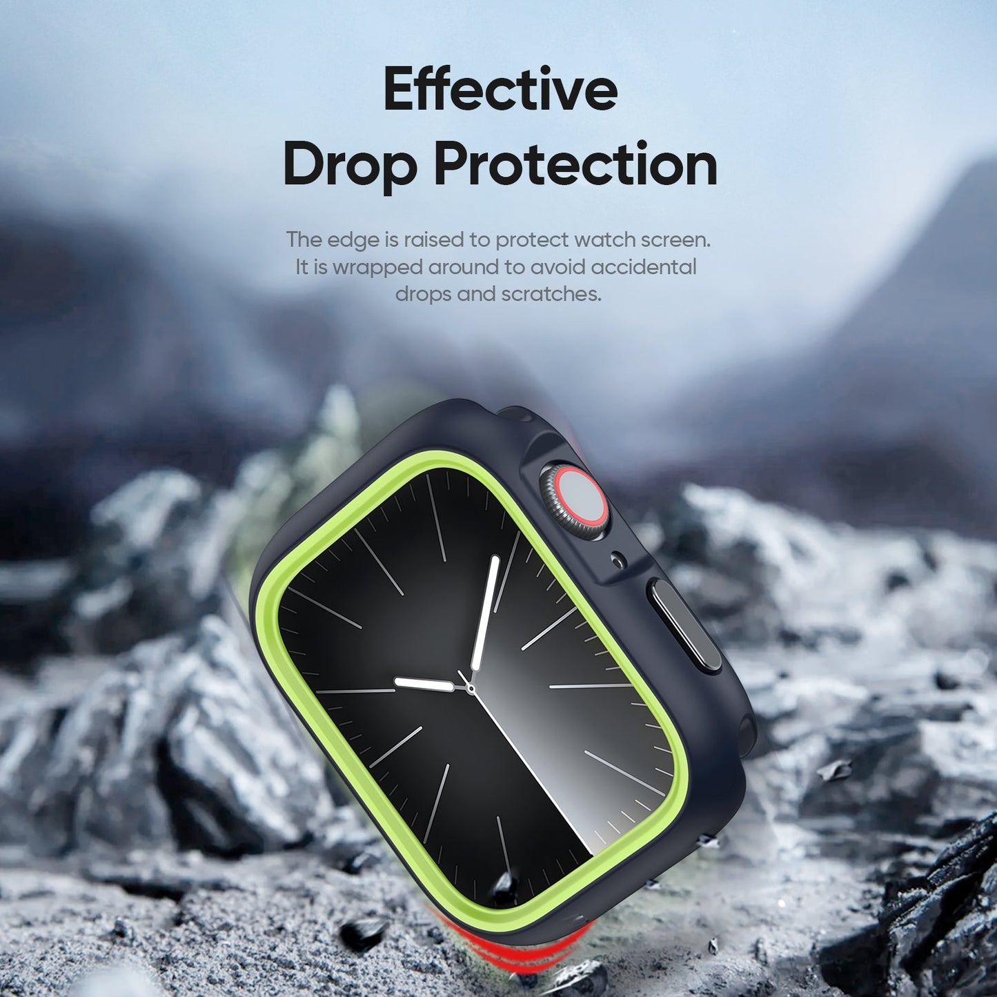 For Apple Watch Series 10 46mm Case DUX DUCIS Bamo Series Watch Cover Shockproof Smartwatch Protector - Midnight Green