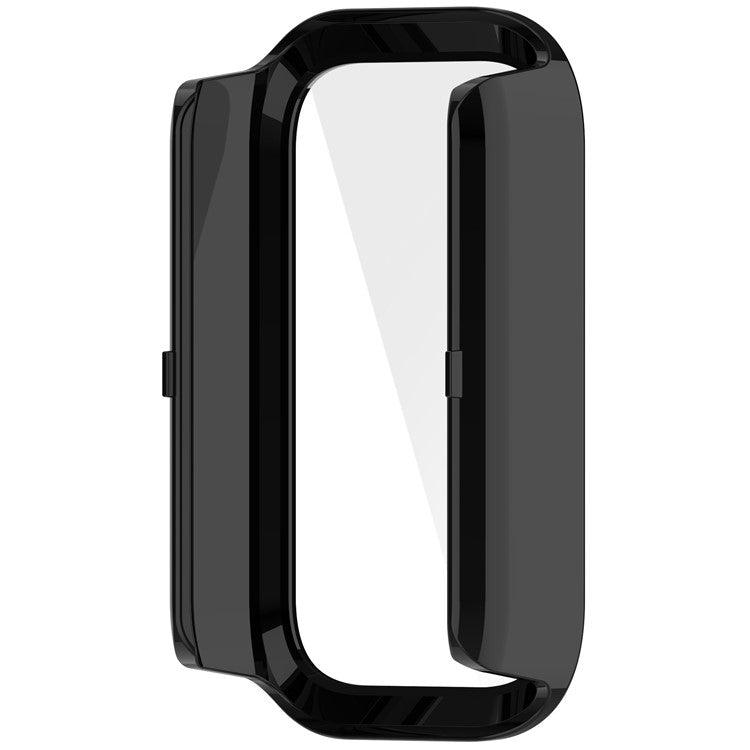 For Xiaomi Smart Band 9 Active / Redmi Band 3 Watch Case PC Cover with Tempered Glass Screen Film - Black