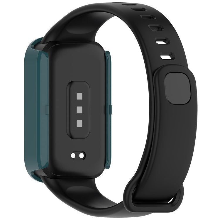 For Xiaomi Smart Band 9 Active / Redmi Band 3 Watch Case PC Cover with Tempered Glass Screen Film - Green