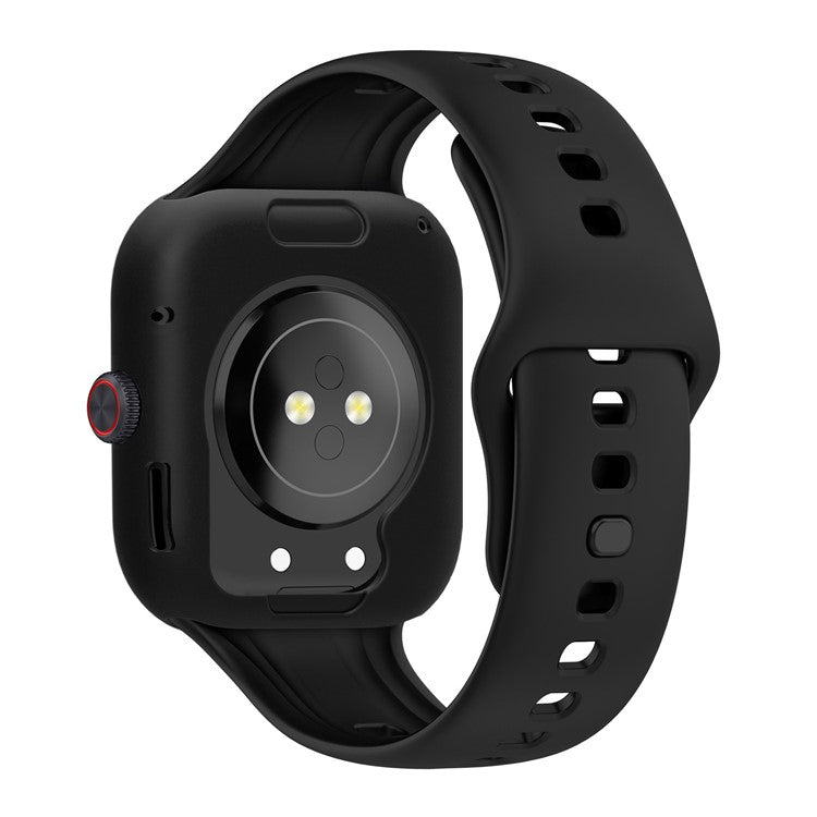 For vivo iQOO Watch GT  /  Watch GT Watch Case Soft Silicone Hollow Watch Frame Cover - Black