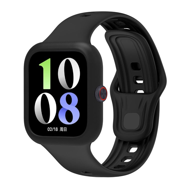 For vivo iQOO Watch GT  /  Watch GT Watch Case Soft Silicone Hollow Watch Frame Cover - Black