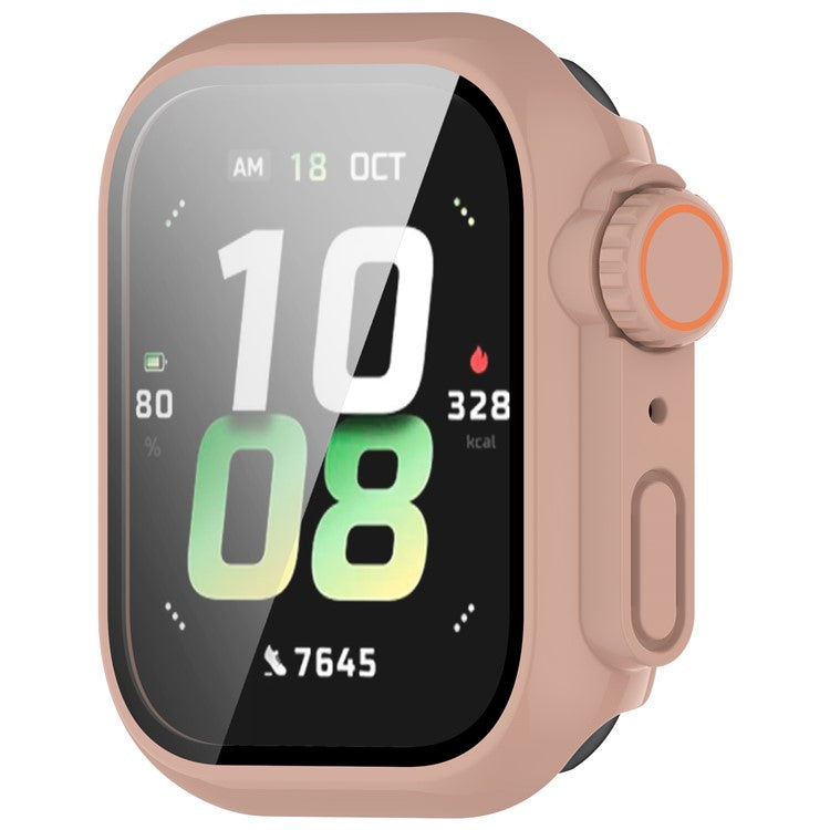 For Honor Watch 5 PC Tempered Glass Integrated Watch Case Full Coverage Protector - Pink