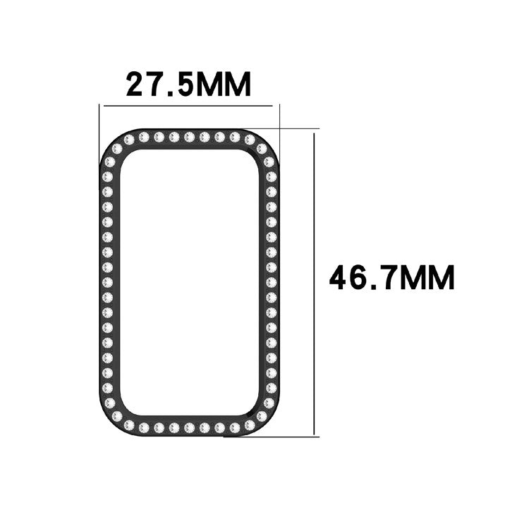 Protective Case For Huawei Band 10 / 10 NFC / 9 / 9 NFC / 8 / 8 NFC Hollow Design Rhinestone Decor PC Watch Cover - Transparent