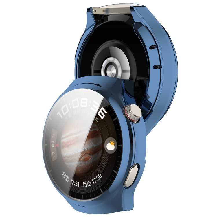 For Huawei Watch 4 Pro TPU Watch Case Full Coverage Protective Cover - Electroplate Blue