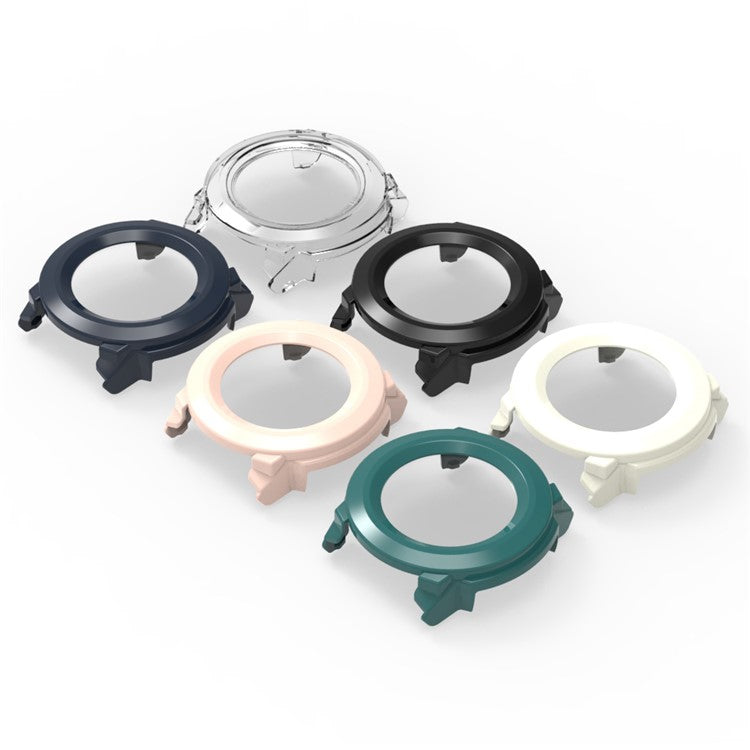 For Garmin Instinct 3 45mm Smartwatch Case PC Protective Cover with Tempered Glass Screen Protector - Transparent