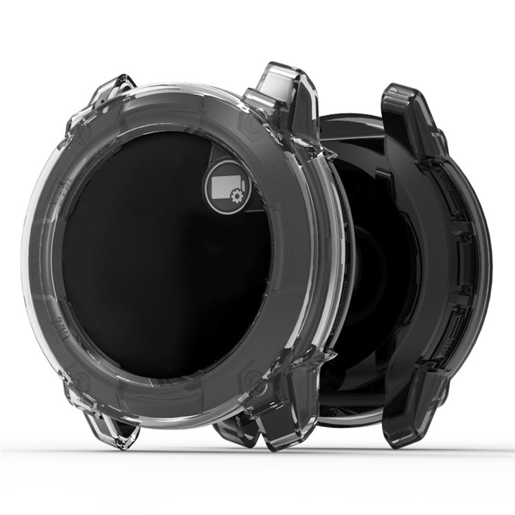 For Garmin Instinct 3 50mm Watch Case Soft TPU Protective Cover - Transparent