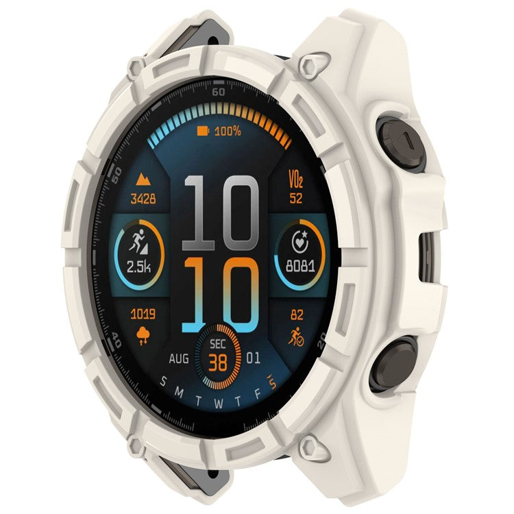 For Garmin Tactix 8 47mm AMOLED Version Soft TPU Watch Case Hollow Shockproof Bumper Frame Cover - Starlight