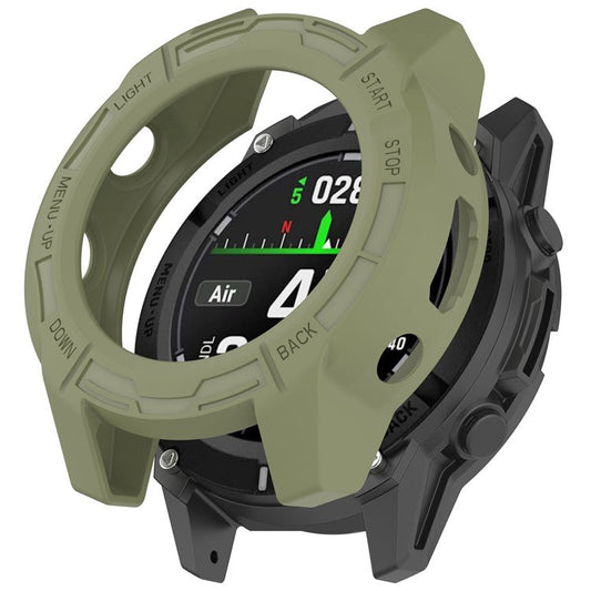 Watch Case for Garmin Descent G2 / G1 / G1 Solar / G1 Solar Letel Soft TPU Hollow Shockproof Bumper Frame - Green