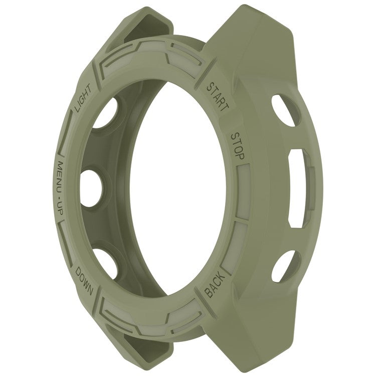 Watch Case for Garmin Descent G2 / G1 / G1 Solar / G1 Solar Letel Soft TPU Hollow Shockproof Bumper Frame - Green